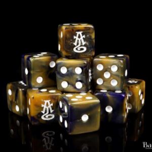 High Elves - Golden/Blue, White Inlay, Square (x25) - #BOD219